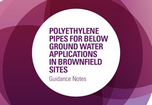 Polyethylene pipes for below ground water applications in brownfield sites